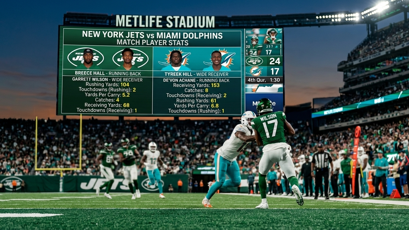 New York Jets vs Miami Dolphins Match Player Stats